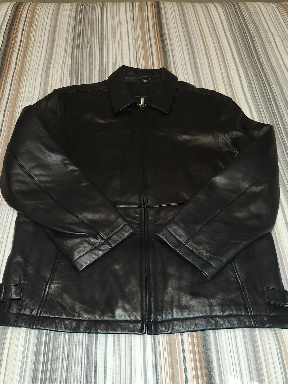 Brandini Black Leather Le Collezioni Jacket Mens Size Large
